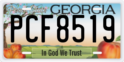 GA license plate PCF8519