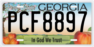 GA license plate PCF8897