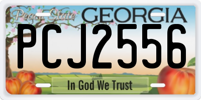 GA license plate PCJ2556