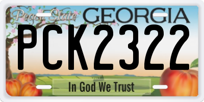 GA license plate PCK2322
