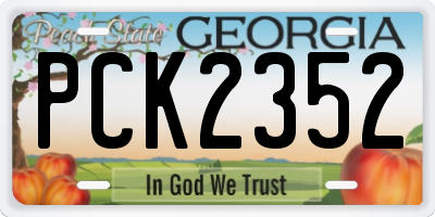 GA license plate PCK2352