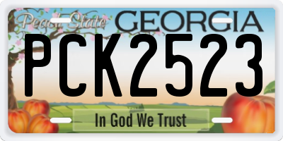 GA license plate PCK2523