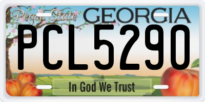 GA license plate PCL5290