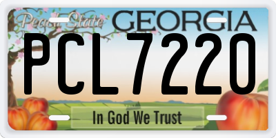 GA license plate PCL7220