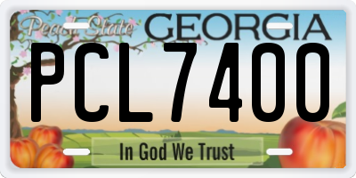 GA license plate PCL7400