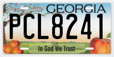 GA license plate PCL8241