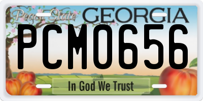 GA license plate PCM0656
