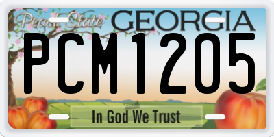 GA license plate PCM1205