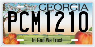 GA license plate PCM1210
