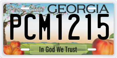 GA license plate PCM1215