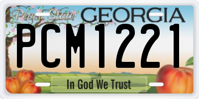 GA license plate PCM1221