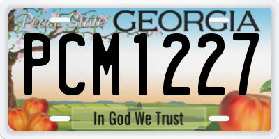 GA license plate PCM1227
