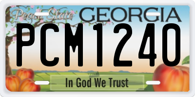 GA license plate PCM1240