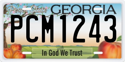 GA license plate PCM1243