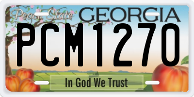 GA license plate PCM1270