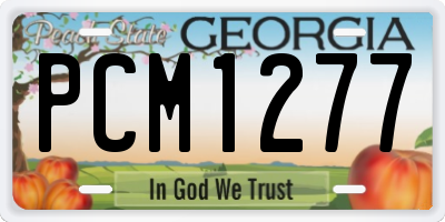 GA license plate PCM1277