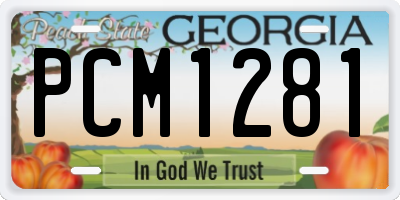 GA license plate PCM1281