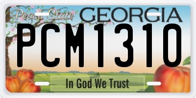 GA license plate PCM1310