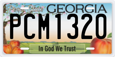 GA license plate PCM1320