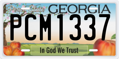 GA license plate PCM1337