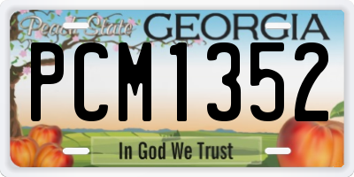 GA license plate PCM1352