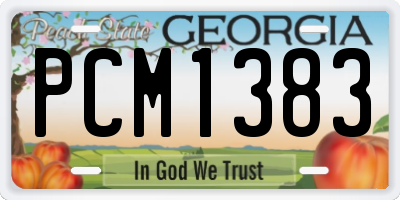 GA license plate PCM1383