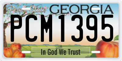 GA license plate PCM1395