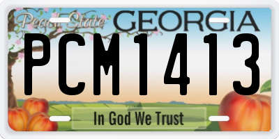 GA license plate PCM1413