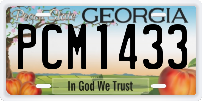 GA license plate PCM1433