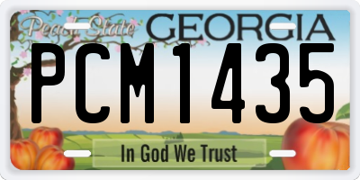 GA license plate PCM1435