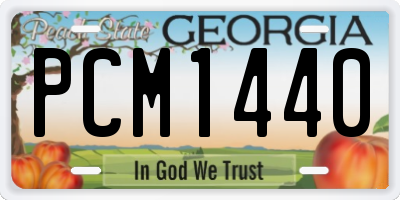 GA license plate PCM1440