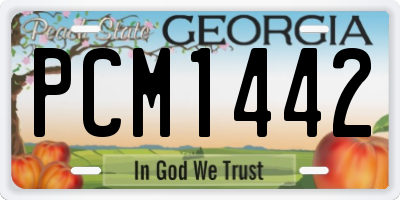 GA license plate PCM1442