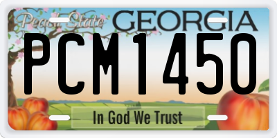 GA license plate PCM1450