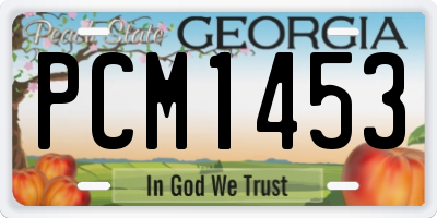 GA license plate PCM1453