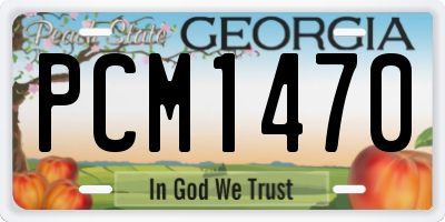 GA license plate PCM1470