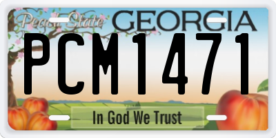 GA license plate PCM1471