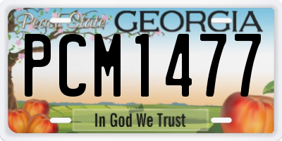 GA license plate PCM1477