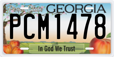 GA license plate PCM1478