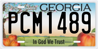 GA license plate PCM1489