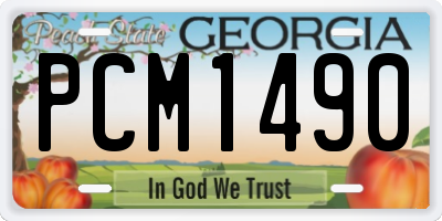 GA license plate PCM1490