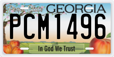 GA license plate PCM1496