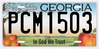 GA license plate PCM1503
