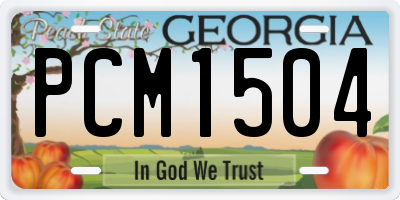 GA license plate PCM1504