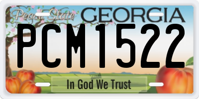 GA license plate PCM1522