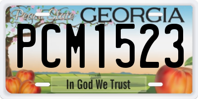 GA license plate PCM1523