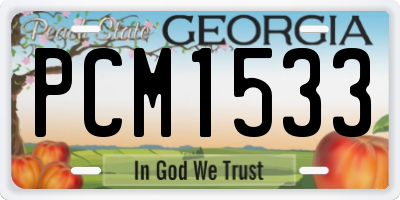 GA license plate PCM1533