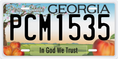GA license plate PCM1535