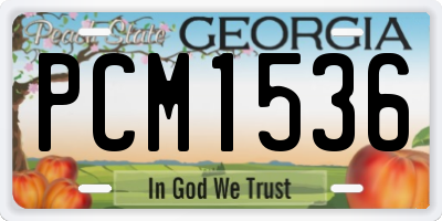 GA license plate PCM1536