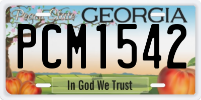 GA license plate PCM1542