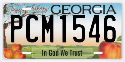 GA license plate PCM1546